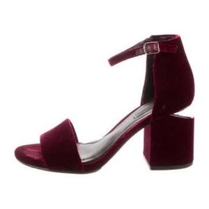 Alexander Wang velvet/ leather sandals